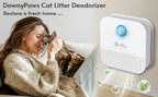 DownyPaws Smart Cat Odor Purifier 4000mAh – Rechargeable Litter Box Deodorizer and Pet Air Purifier