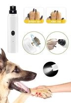 Electric Dog Nail Grinder – USB Rechargeable Pet Nail Clippers with LED Light, Quiet Pet Grooming Tool for Dogs & Cats