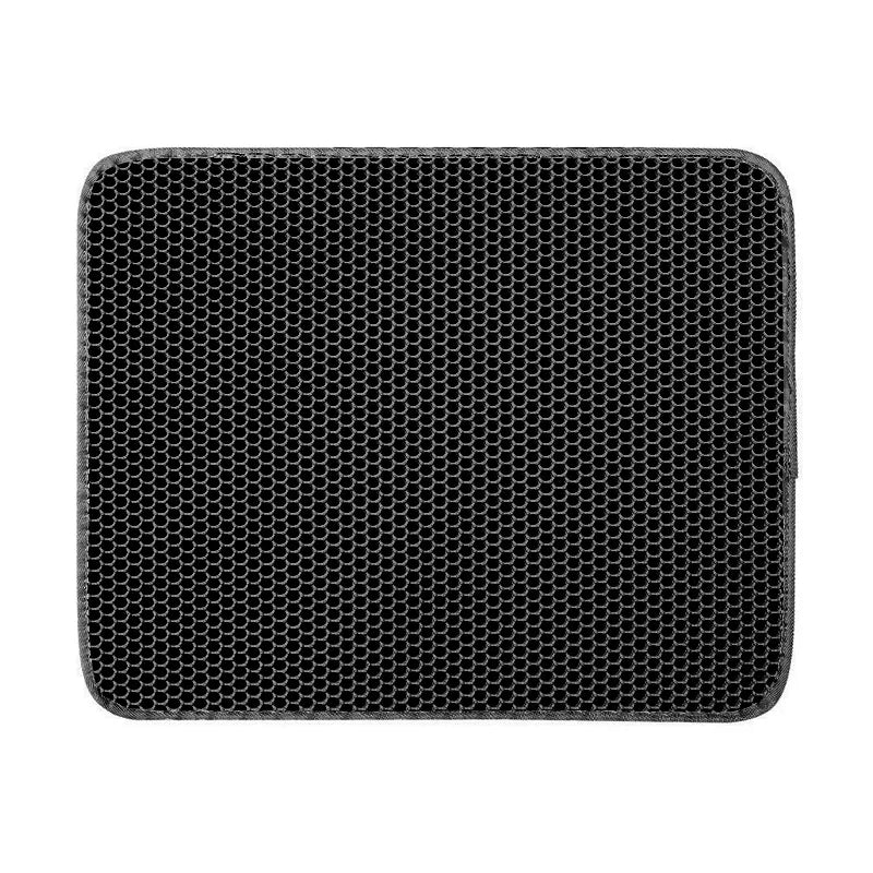 Large Waterproof Double Layer Cat Litter Mat – EVA Honeycomb Litter Trapper with Non-Slip Base for Cats and Kittens