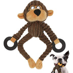 Squeaky Plush Puppy Toy – Cute Monkey Chew Toy for Teething, Training & Interactive Play