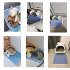 Non-Slip Waterproof Double Layer Cat Litter Mat – Washable Pet Litter Catcher Pad for Clean Home