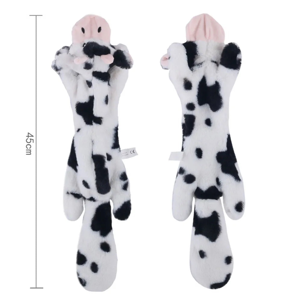 Stuffing-Free Squeaky Dog Toy – Funny Animal Plush Crinkle Toy for Durable Interactive Play