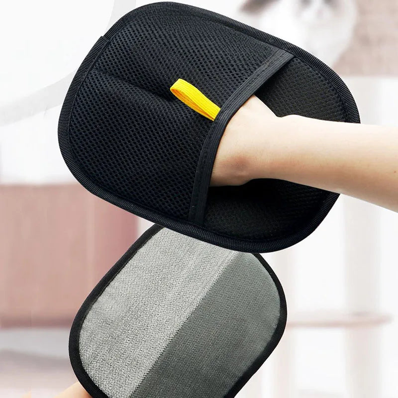 Pet Hair Remover Gloves Reusable Double-Sided Fur Removal for Sofa & Carpet