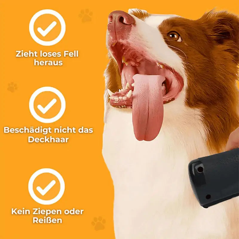 Professional Pet Deshedding Brush | Dog Hair Remover & Ergonomic Grooming Tool
