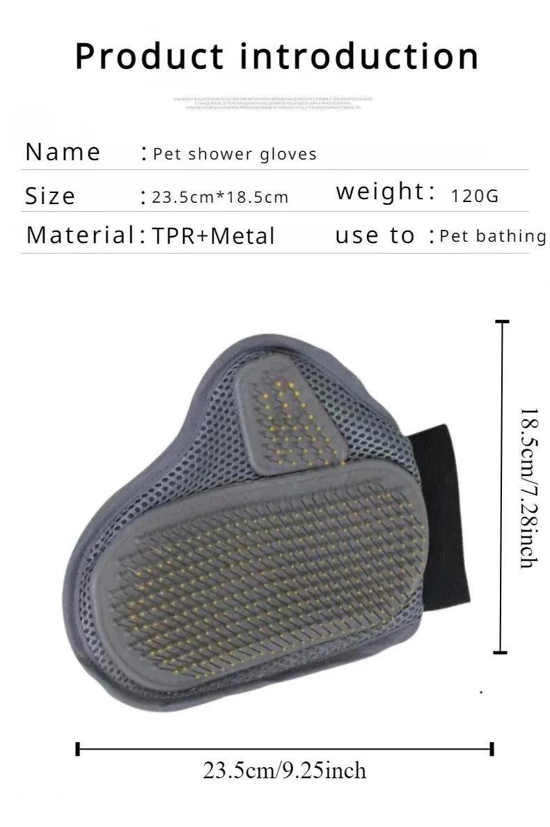 Pet Grooming Glove for Dog and Cat Hair Removal Deshedding Bath Massage Brush