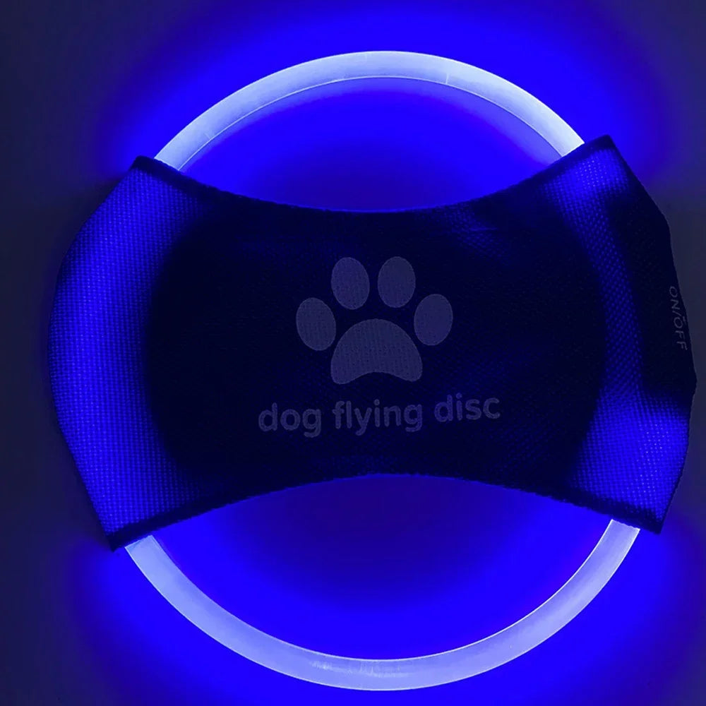 LED Light Up Dog Flying Disc – 3 Mode Glowing Frisbee for Night Fetch, Training & Interactive Play
