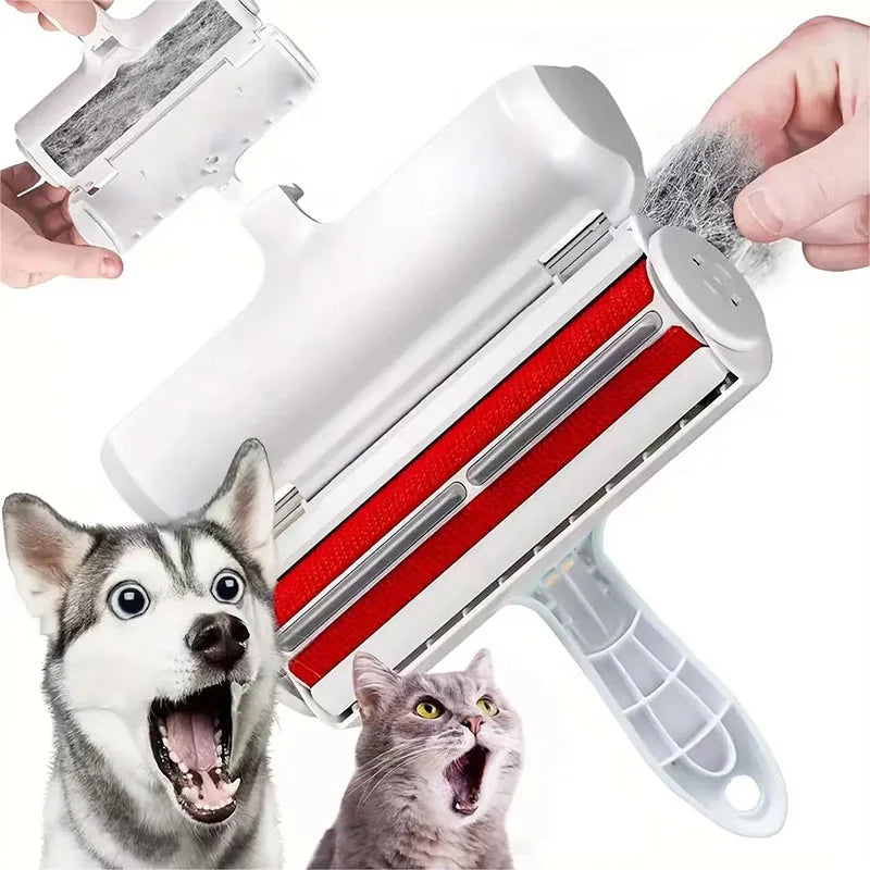Self-Cleaning Pet Hair Remover Roller – Reusable Dog & Cat Fur Lint Brush