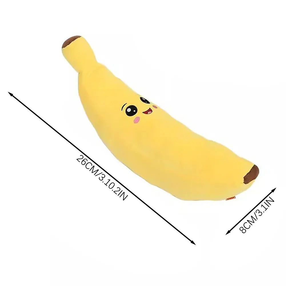 Banana Dog Plush Toy Squeaky Anxiety Relief Chew Toy for Dogs and Cats