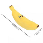 Banana Dog Plush Toy Squeaky Anxiety Relief Chew Toy for Dogs and Cats