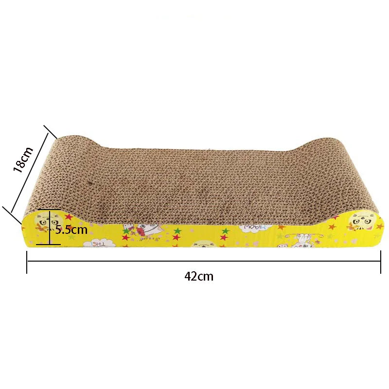 Corrugated Cat Scratching Board – Double-Sided Cardboard Cat Scratcher Pad with Catnip for Claw Sharpening & Furniture Protection