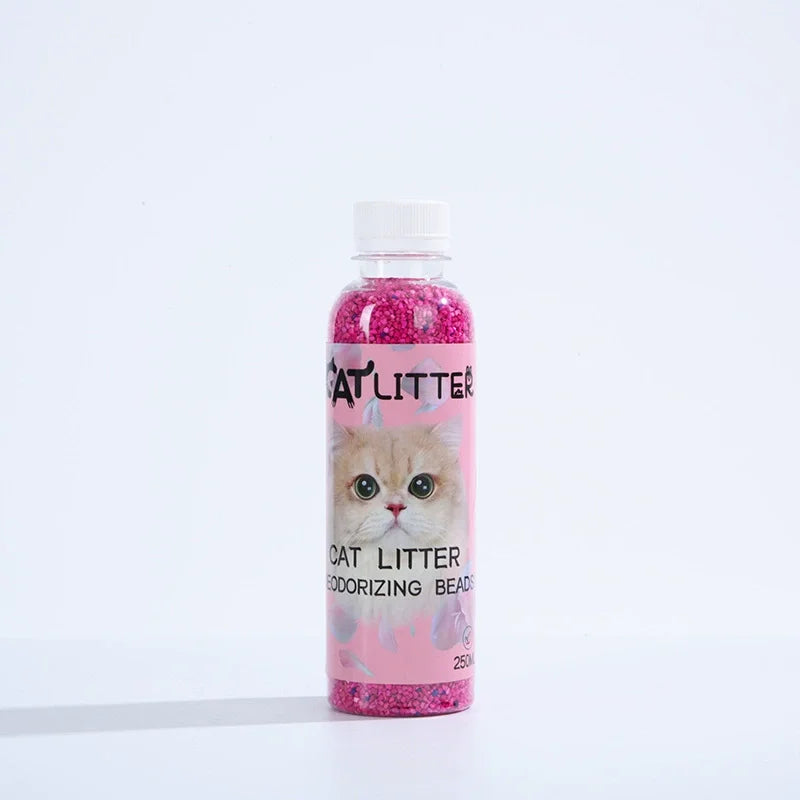 Cat Litter Deodorizing Beads 250ml – Litter Box Odor Eliminator & Pet Odor Neutralizing Freshener