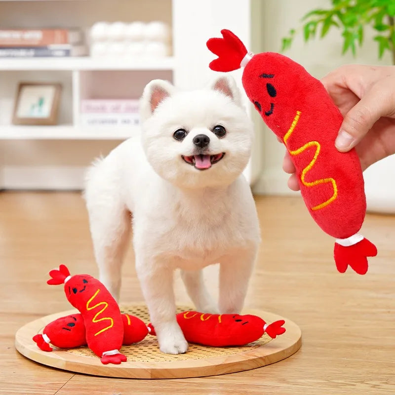 Dog Sound Plush Toy – Squeaky Bite-Resistant Chew Toy for Puppies