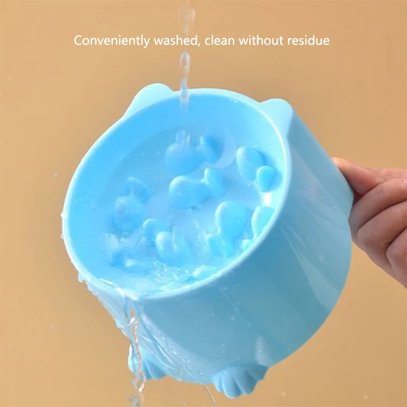 Cat Slow Feeder Bowl – Anti-Choking Neck Protection Feeding Dish for Cats & Small Dogs