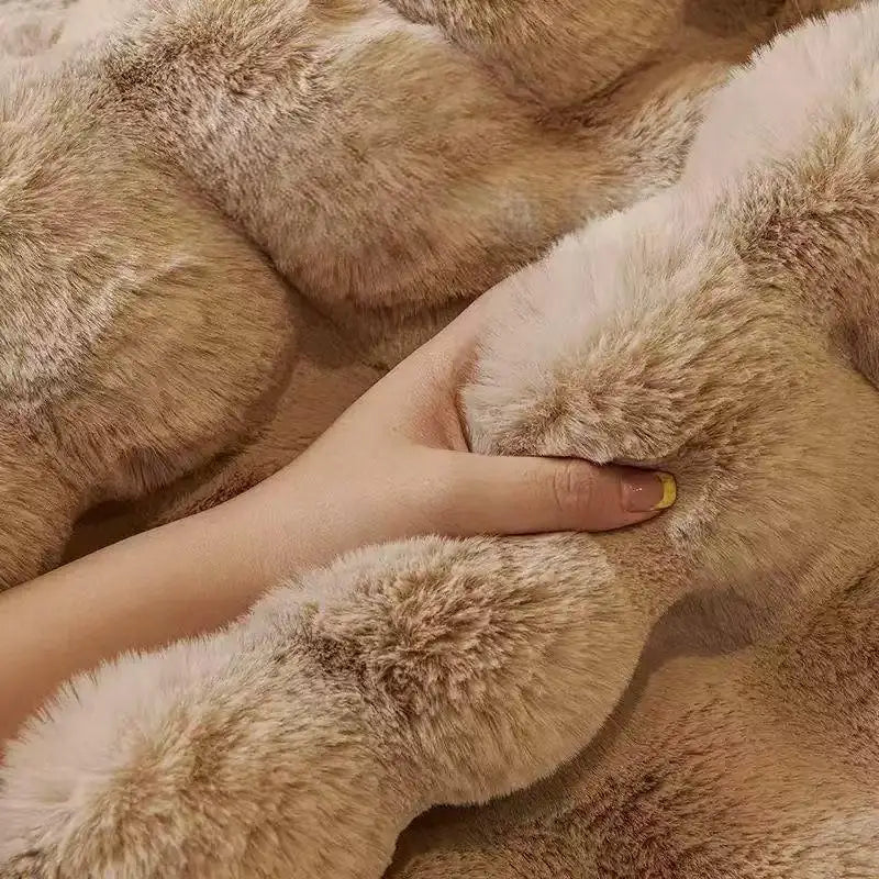 Ultra Soft Faux Fur Pet Blanket Mat for Dogs and Cats | Warm Winter Sleeping Bed Sofa Cushion