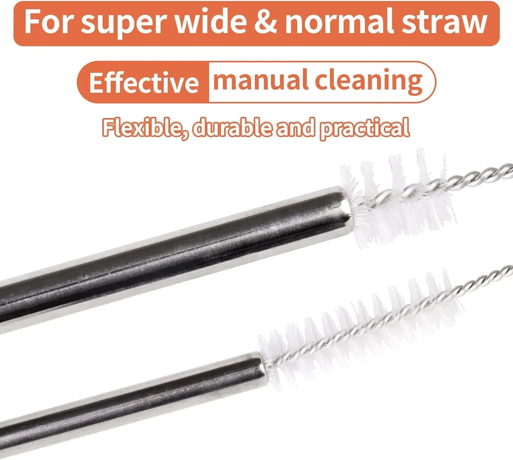 Reusable Straw Cleaning Brush Kit – Nylon Tube & Bottle Cleaner Set for Straws, Bottles & Cups