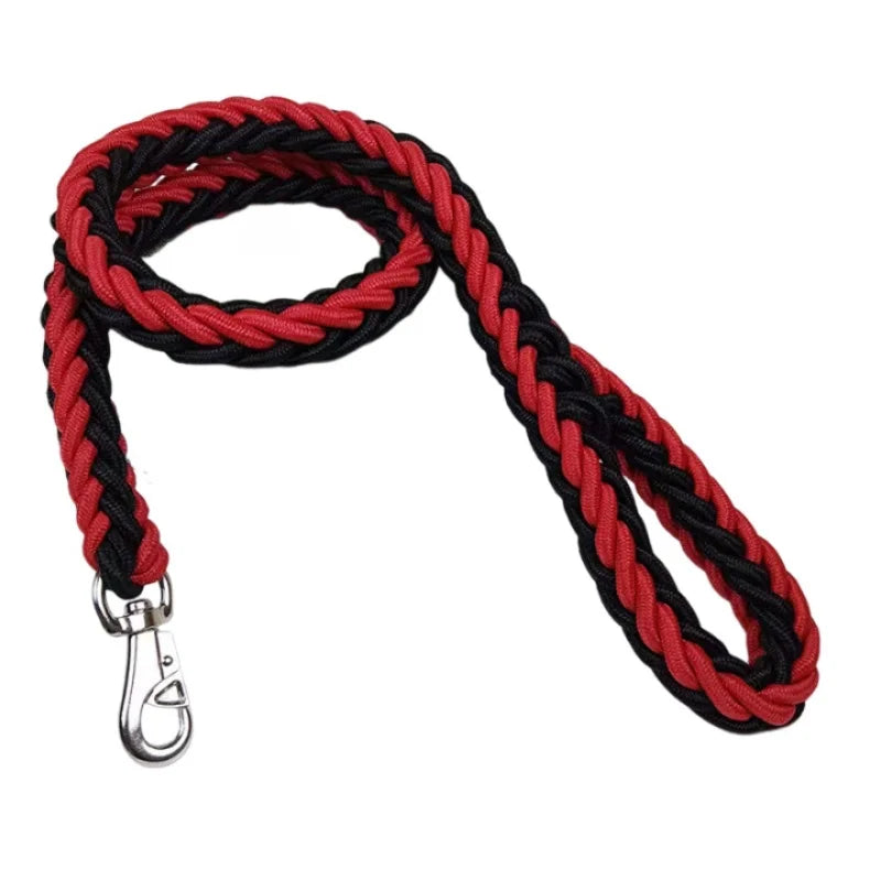 Large Dog Leash Nylon Braided Traction Rope – Heavy Duty Walking Lead for Bulldog, Rottweiler and Hound Dogs