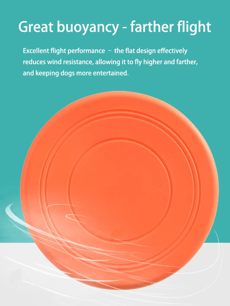 Durable Dog Frisbee Toy – Soft TPR Flying Disc for Fetch, Training, Outdoor Play & Water Games