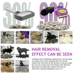 Dog & Cat Deshedding Grooming Brush | Undercoat Hair Remover Comb for Long & Short Hair