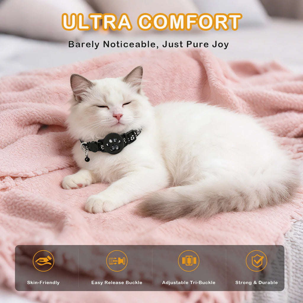 MOSON Smart Pet GPS Tracker Collar for Cats and Small Pets | iOS Compatible