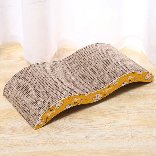 Corrugated Cat Scratching Board – Double-Sided Cardboard Cat Scratcher Pad with Catnip for Claw Sharpening & Furniture Protection
