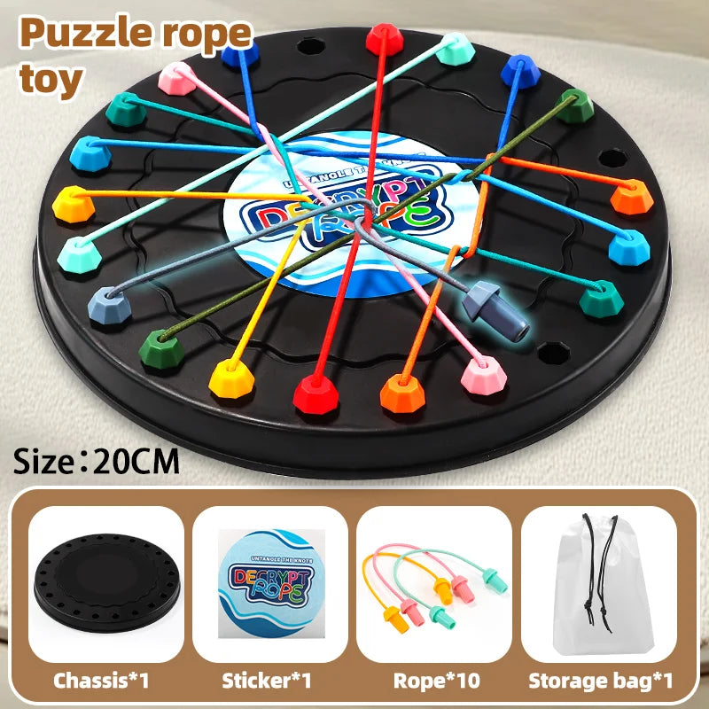 Rope Breaking Challenge Puzzle Toy – Logic Training Knot Untangle Game for Kids and Family Brain Development Toy