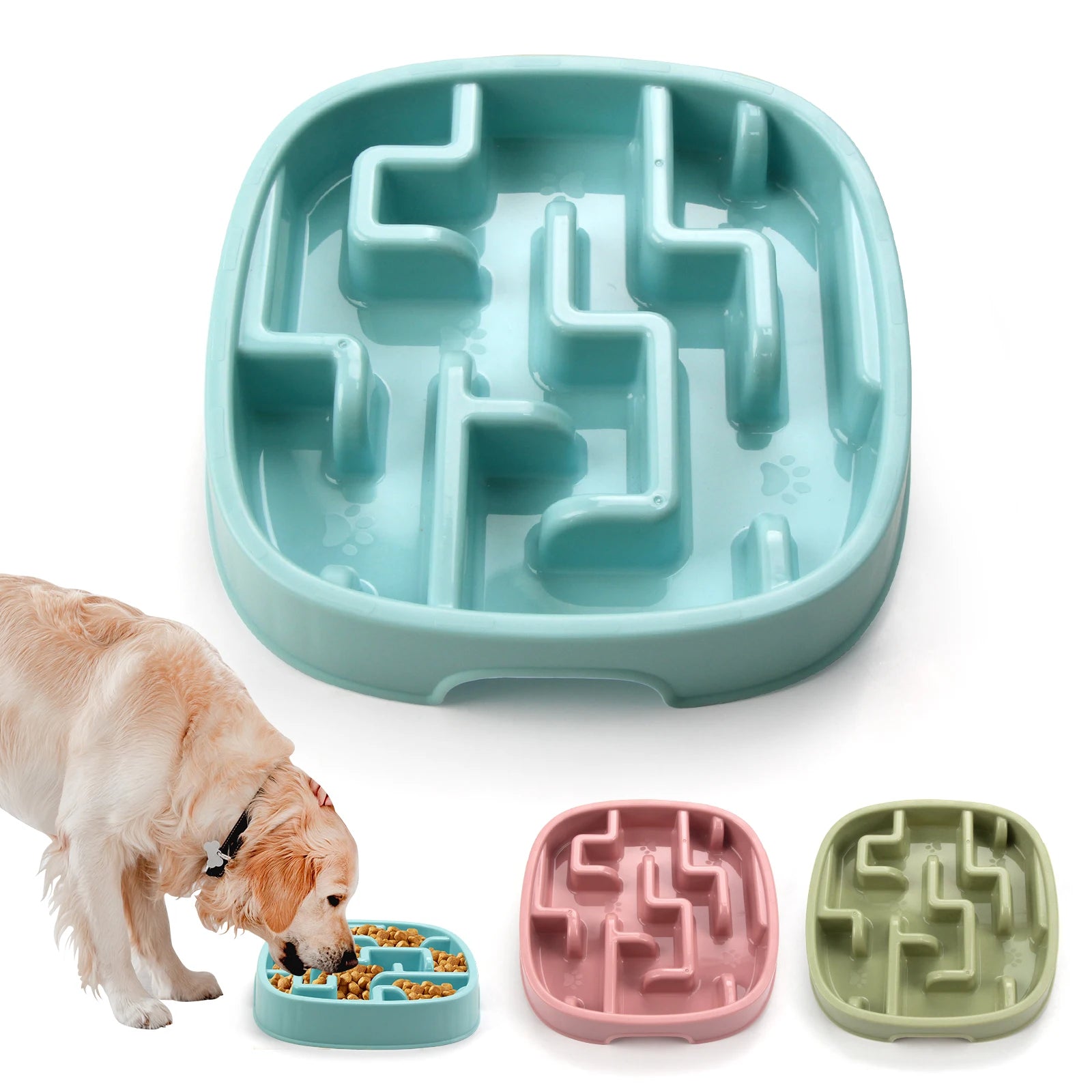 Slow Feeder Dog Bowl – Anti-Gulp Maze Design for Small, Medium & Large Dogs