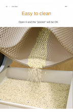 Waterproof Double Layer Cat Litter Mat – Honeycomb EVA Litter Trapping Mat, Non-Slip Washable Pet Toilet Floor Protector