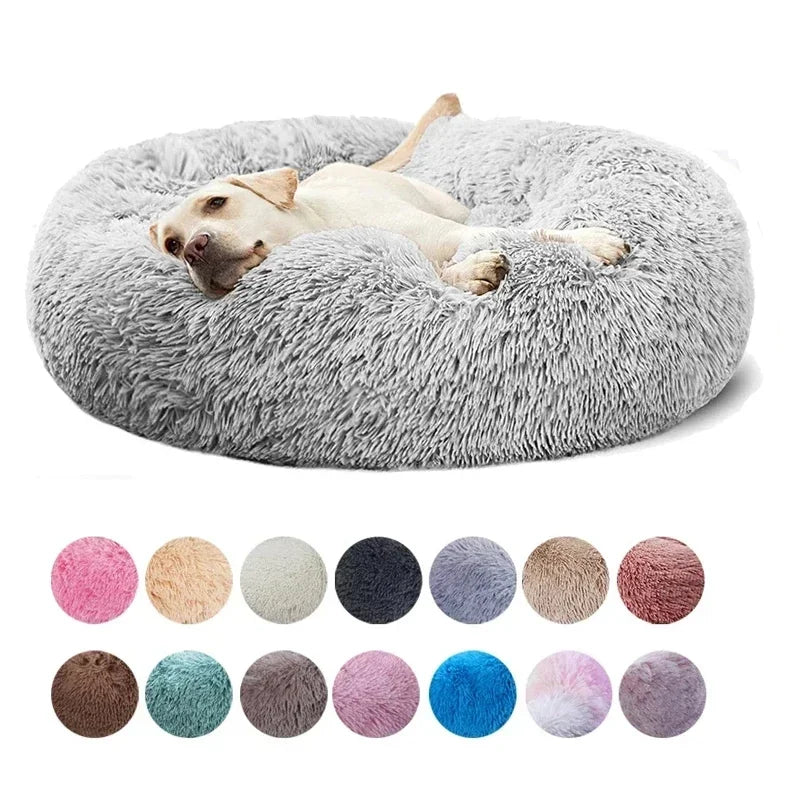 Super Soft Plush Cat Bed – Washable Donut Pet Bed for Cats and Small Dogs