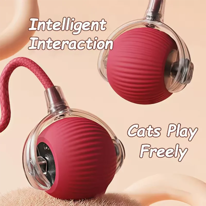 Interactive Dog and Cat Ball Toy with Rope – Durable Self Entertainment Jumping Pet Teaser Ball