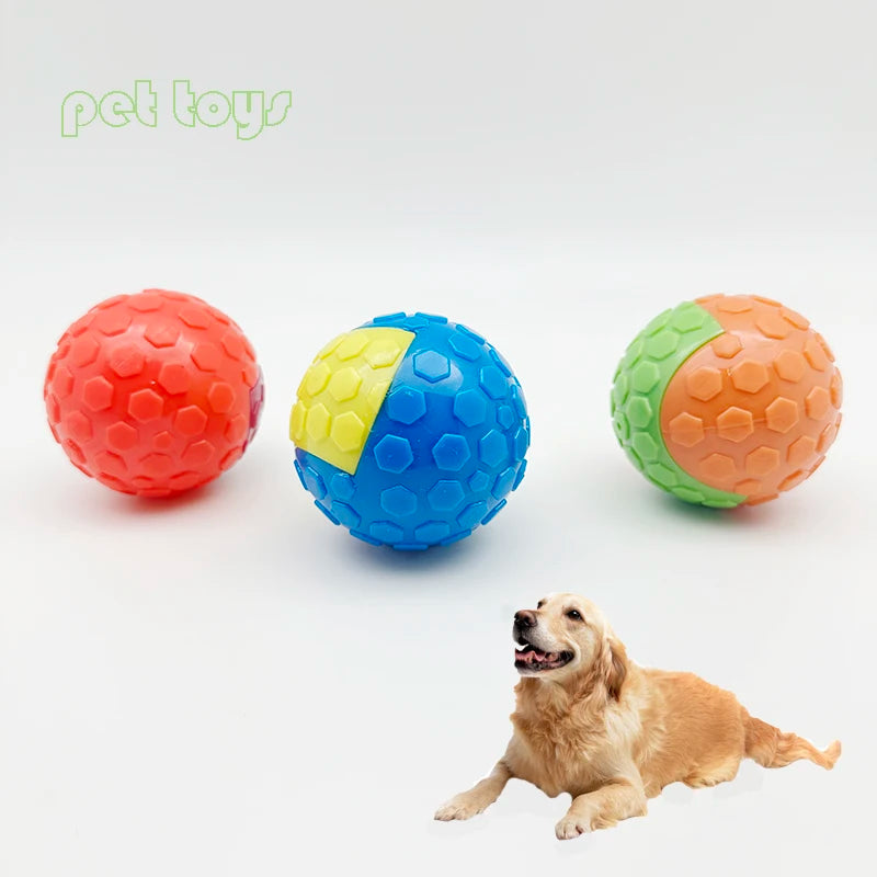 Interactive Dog Sound Rubber Toy Ball – Educational Squeaky Training and Boredom Relief Toy for Dogs