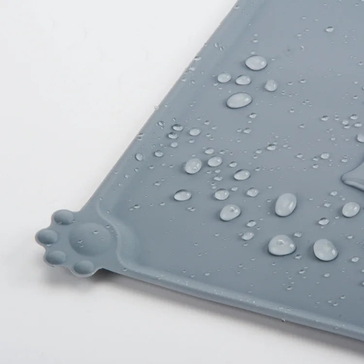Silicone Pet Feeding Mat – Waterproof Non-Slip Dog & Cat Food Bowl Placemat