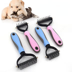 Professional Pet Deshedding Brush | Stainless Steel Dog & Cat Hair Remover Comb