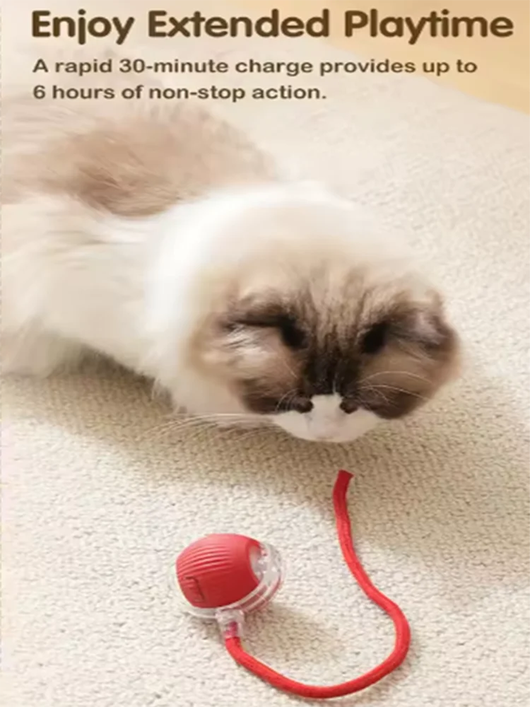 Interactive Dog and Cat Ball Toy with Rope – Durable Self Entertainment Jumping Pet Teaser Ball
