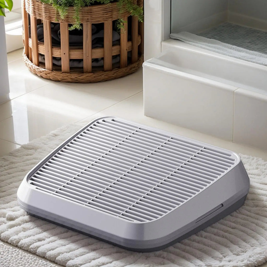 Cat Litter Box Step and Litter Catcher Ramp – Anti-Tracking Non-Slip Litter Mat with Filter Function for Easy Cleaning