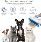 Dog & Cat Grooming Brush – Stainless Steel Pet Hair Remover & Deshedding Comb