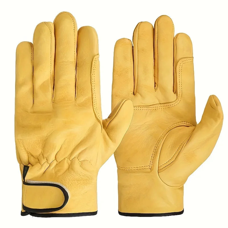 PU Leather Work Gloves for Gardening, Driving, Motorcycle Riding and Welding