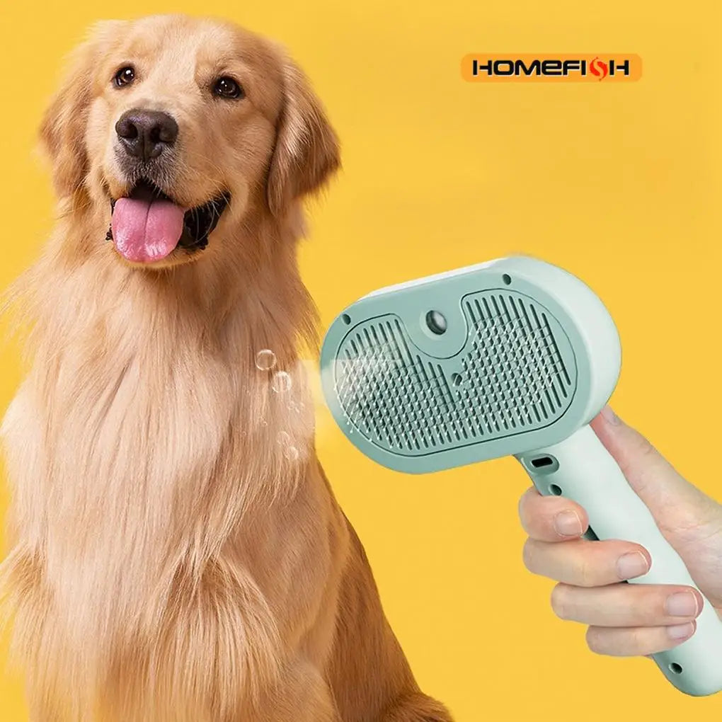 Steam Spray Dog Grooming Brush | Electric Pet Steam Comb for Dogs & Cats