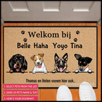 Personalized Pet Mat Custom Welkom Bij Dog Cat Doormat Rug Floor Mats Carpet Home Decor Accessory Pets Owners Lovers Gift
