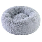 Warm Faux Fur Calming Donut Pet Bed for Cats & Small Dogs – Washable Plush Sleeping Cushion