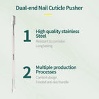 Nailpop Stainless Steel Cuticle Pusher Tool – Professional Nail Cleaner for Manicure & Pedicure, Nail Care & Dead Skin Remover Kit (NT-001-C)
