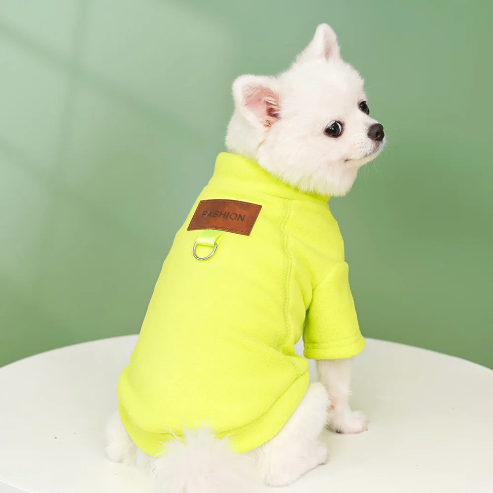 Winter Warm Dog Hoodies Pet Clothes for Small Dogs Fashion Solid Color Puppy Sweatshirt Soft Cat Pullovers Chihuahua Pet Hoodies