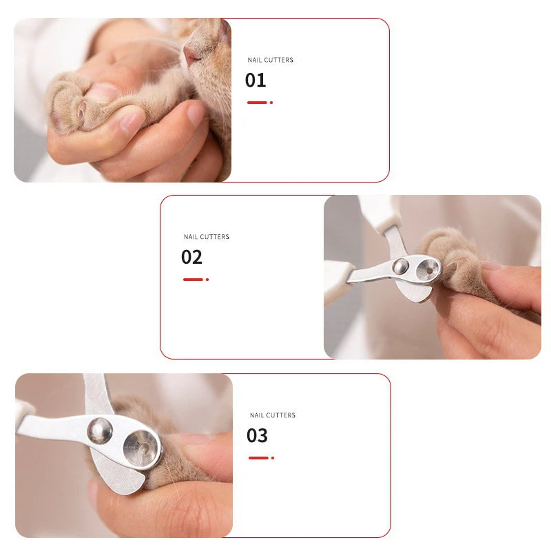 Circular Hole Pet Nail Scissors – Professional Dog & Cat Nail Clippers, Safe & Easy Toe Claw Trimmer for Small Pets, Anti-Slip Pet Grooming Tool
