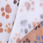 Soft Paw Print Pet Blanket for Dogs and Cats | Coral Fleece Warm Sleeping Pad All Seasons