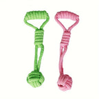 Durable Dog Rope Toy with Ball – All Breed Chew and Tug Interactive Teeth Cleaning Pet Toy
