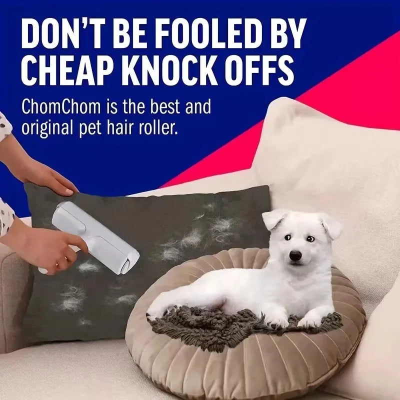 Self-Cleaning Pet Hair Remover Roller – Reusable Dog & Cat Fur Lint Brush