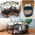 Cat maternity room octagonal pet fence Oxford cloth waterproof andscratch-resistant foldable pet tent cat nest kennel