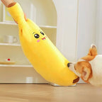 Banana Dog Plush Toy Squeaky Anxiety Relief Chew Toy for Dogs and Cats