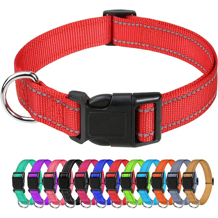 Decorative Choker Dog Collar for Small Puppies – Adjustable Nylon Pet Neck Collar