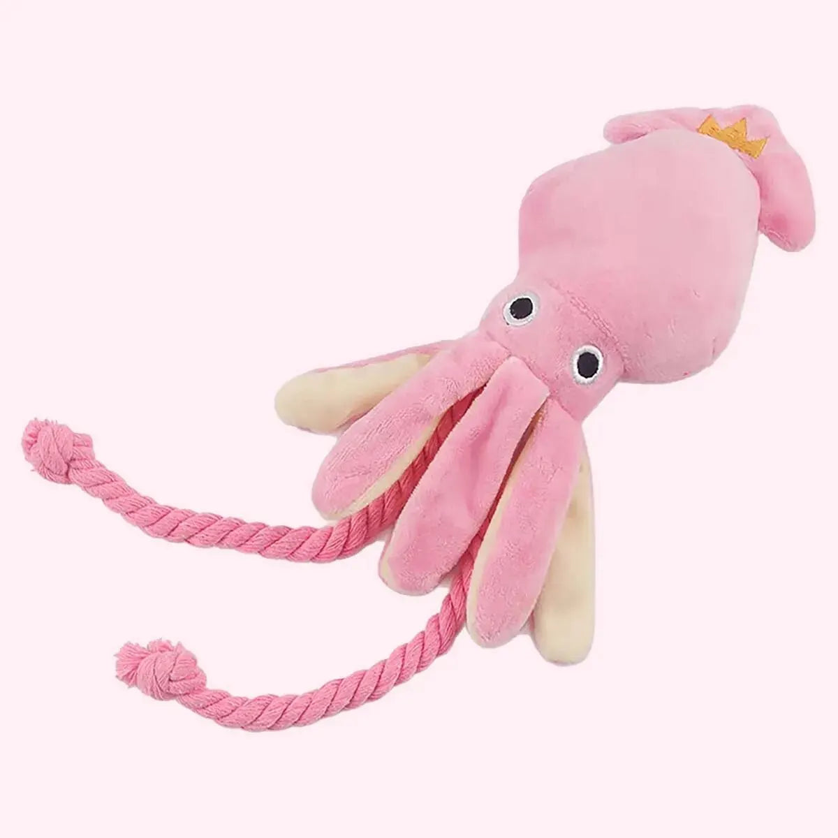 Octopus Plush Rope Dog Toy – Bite Resistant Interactive Squeaky Chew Toy for Small Medium Large Dogs