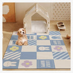 Cute Cartoon Waterproof Pet Floor Mat – PVC Anti-Scratch Dog & Cat Rug